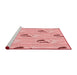 Sideview of Machine Washable Transitional Pink Rug, wshpat3843rd