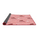 Thickness of Patterned Baby Pink Rug, pat3843rd