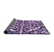 Thickness of Patterned Dark Purple Rug, pat3844pur