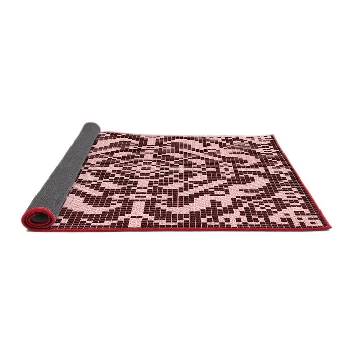 Thickness of Patterned Pink Rug, pat3844rd