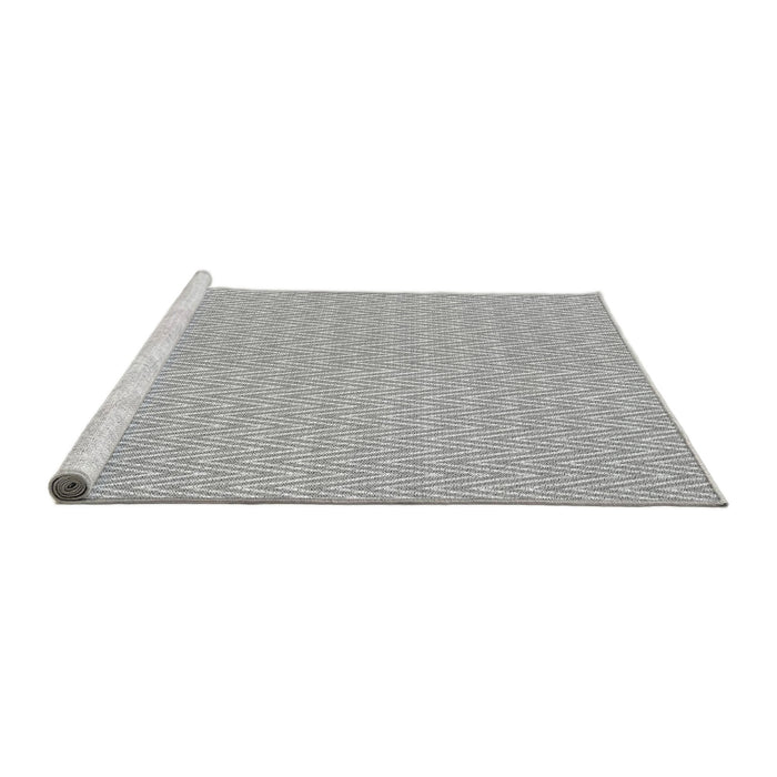 Sideview of Machine Washable Transitional Gunmetal Gray Rug, wshpat3845gry