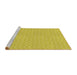 Sideview of Machine Washable Transitional Bold Yellow Rug, wshpat3845yw