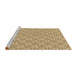 Sideview of Machine Washable Transitional Cinnamon Brown Rug, wshpat3846brn