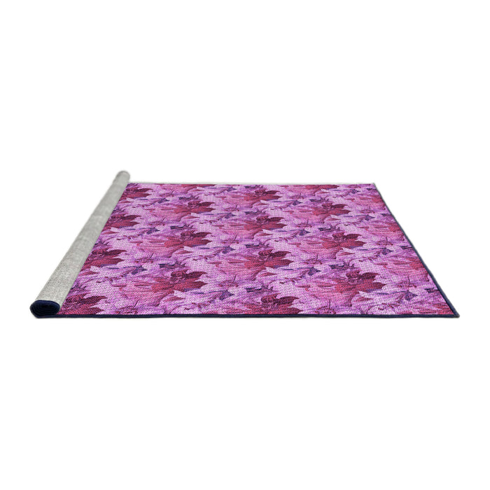 Sideview of Machine Washable Transitional Violet Purple Rug, wshpat3848pur