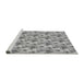 Sideview of Machine Washable Transitional Platinum Gray Rug, wshpat3849gry