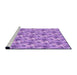 Sideview of Machine Washable Transitional Violet Purple Rug, wshpat3849pur