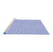 Sideview of Machine Washable Transitional Lavender Blue Rug, wshpat385blu