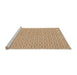 Sideview of Machine Washable Transitional Golden Blonde Gold Rug, wshpat385org