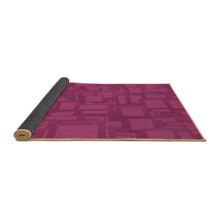 Thickness of Patterned Hot Deep Pink Rug, pat3850brn