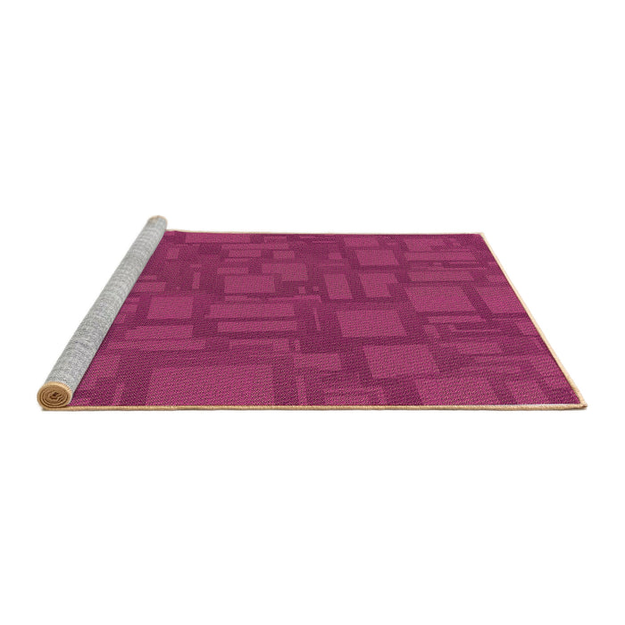 Sideview of Machine Washable Transitional Hot Deep Pink Rug, wshpat3850brn