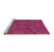 Sideview of Machine Washable Transitional Hot Deep Pink Rug, wshpat3850brn