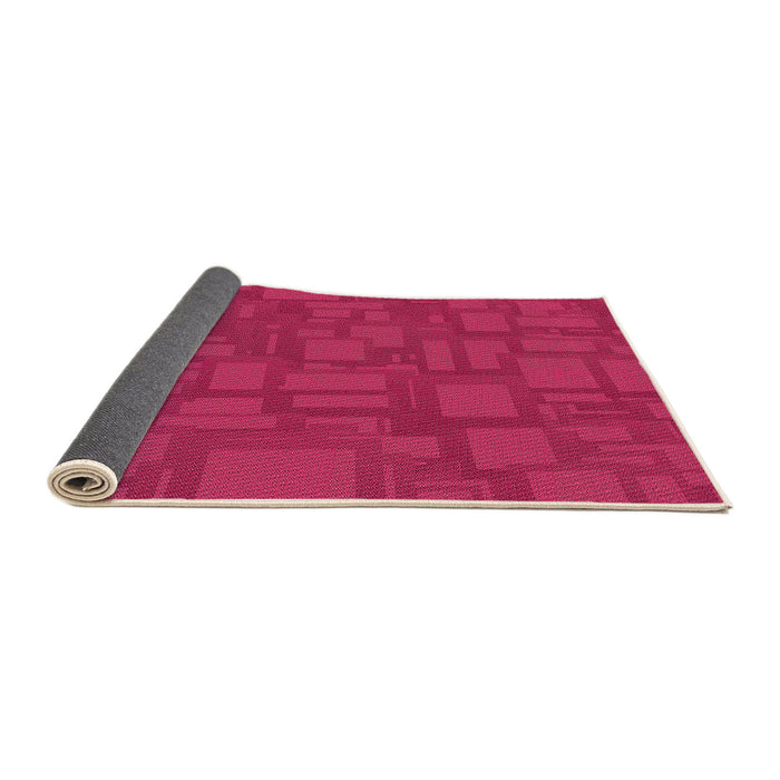 Thickness of Patterned Hot Deep Pink Rug, pat3850org