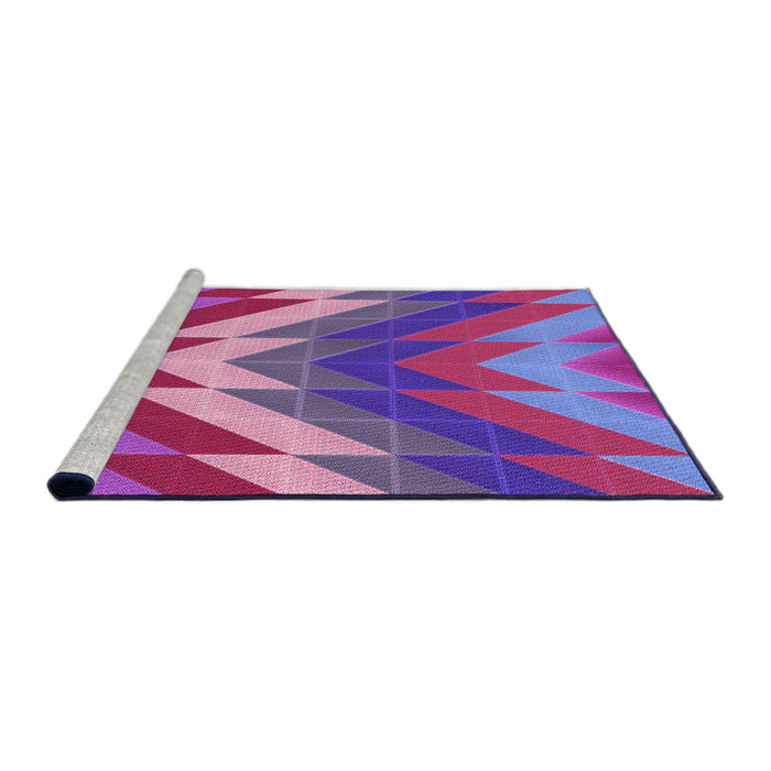 Sideview of Machine Washable Transitional Medium Violet Red Pink Rug, wshpat3851pur