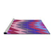 Sideview of Machine Washable Transitional Medium Violet Red Pink Rug, wshpat3851pur