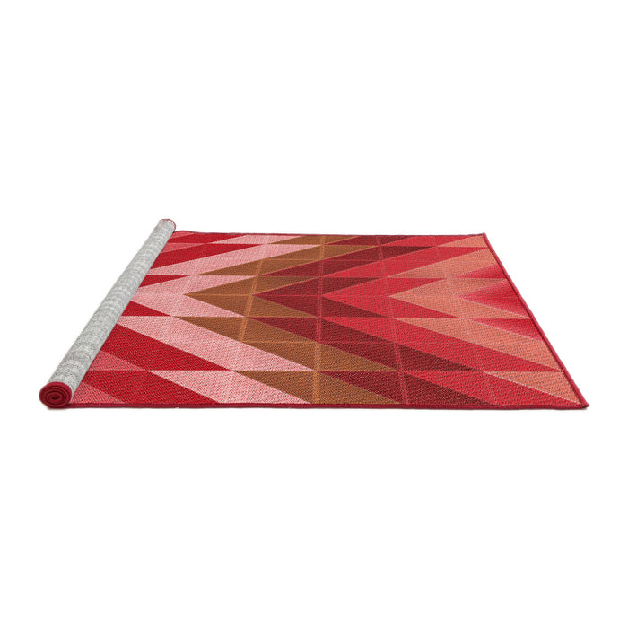 Sideview of Machine Washable Transitional Red Rug, wshpat3851rd
