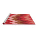 Sideview of Machine Washable Transitional Red Rug, wshpat3851rd