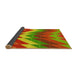 Thickness of Patterned Neon Red Rug, pat3851yw