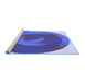 Sideview of Machine Washable Transitional Denim Blue Rug, wshpat3852blu