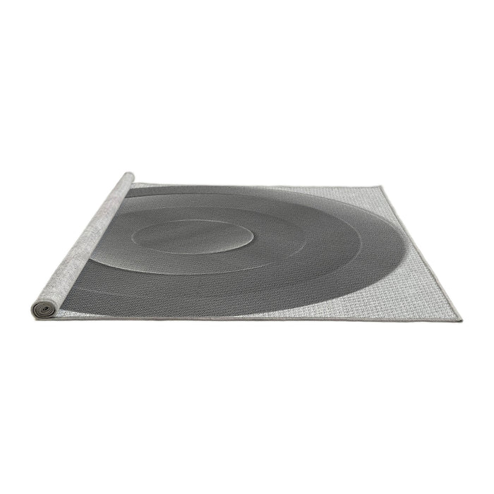 Sideview of Machine Washable Transitional Cloud Gray Rug, wshpat3852gry