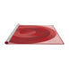 Sideview of Machine Washable Transitional Pastel Red Pink Rug, wshpat3852rd