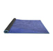 Thickness of Patterned Sky Blue Rug, pat3853blu