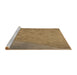 Sideview of Machine Washable Transitional Sienna Brown Rug, wshpat3853brn