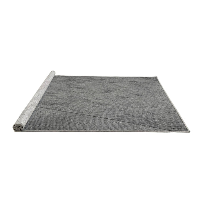 Sideview of Machine Washable Transitional Gray Rug, wshpat3853gry