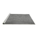 Sideview of Machine Washable Transitional Gray Rug, wshpat3853gry