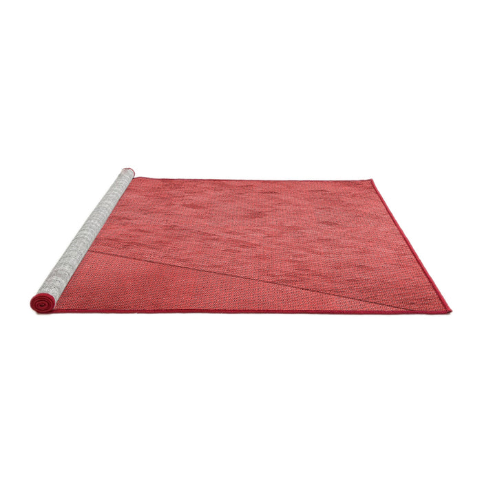 Sideview of Machine Washable Transitional Red Rug, wshpat3853rd