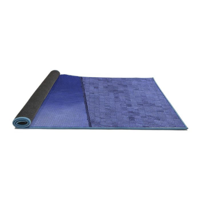 Thickness of Patterned Sky Blue Rug, pat3854blu