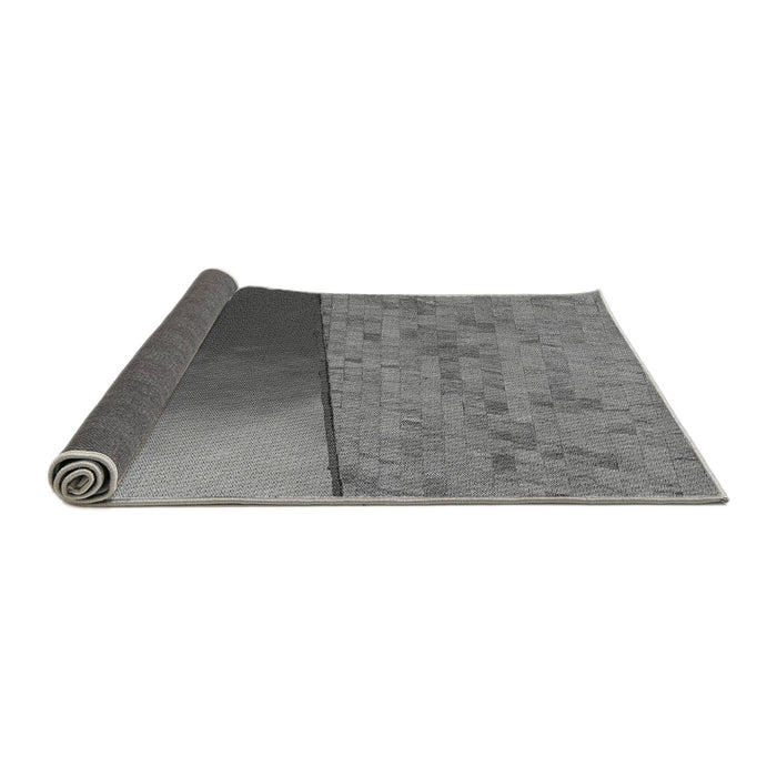 Thickness of Patterned Gunmetal Gray Rug, pat3854gry
