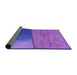 Thickness of Patterned Purple Rug, pat3854pur