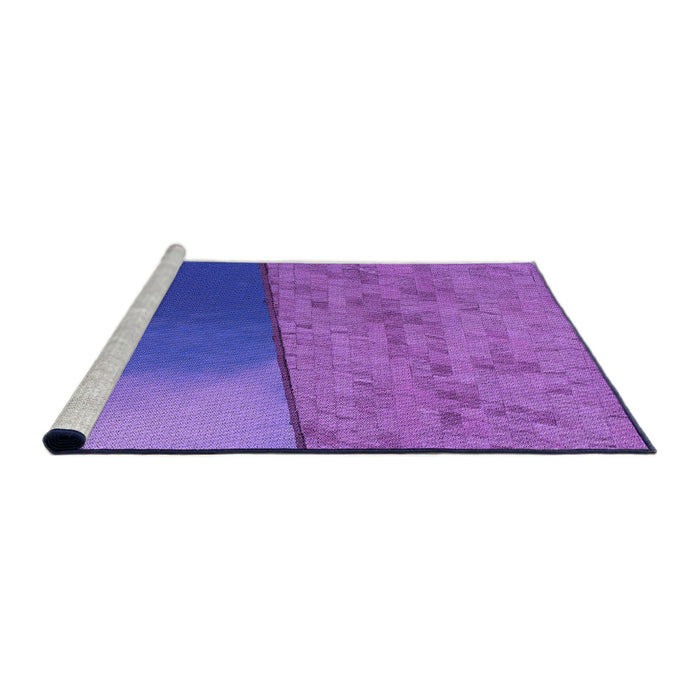 Sideview of Machine Washable Transitional ly Purple Rug, wshpat3854pur