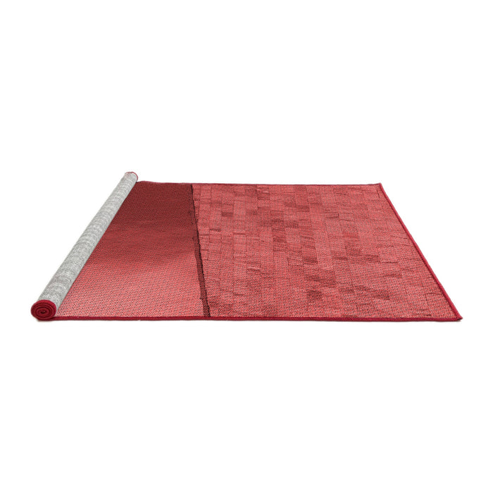 Sideview of Machine Washable Transitional Red Rug, wshpat3854rd
