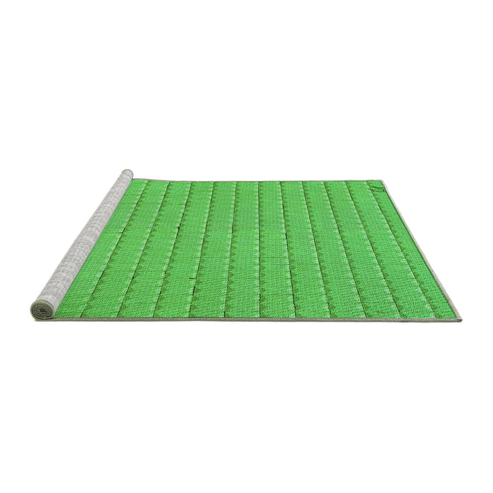 Sideview of Machine Washable Transitional Neon Green Rug, wshpat3855grn