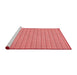 Sideview of Machine Washable Transitional Light Coral Pink Rug, wshpat3855rd