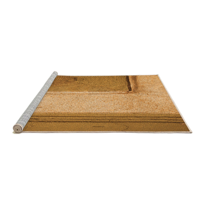 Sideview of Machine Washable Transitional Orange Rug, wshpat3856org