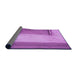 Thickness of Patterned Violet Purple Rug, pat3856pur