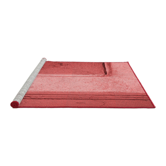 Sideview of Machine Washable Transitional Red Rug, wshpat3856rd