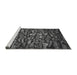 Sideview of Machine Washable Transitional Charcoal Black Rug, wshpat3857gry