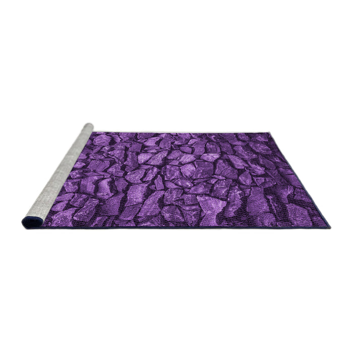 Sideview of Machine Washable Transitional Purple Rug, wshpat3857pur