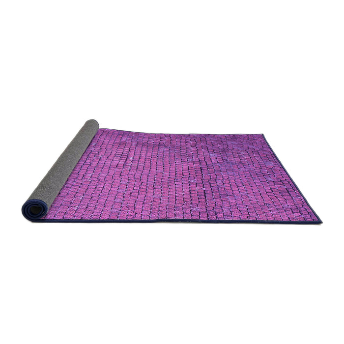 Thickness of Patterned Crimson Purple Rug, pat3858pur