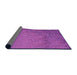 Thickness of Patterned Crimson Purple Rug, pat3858pur
