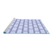 Sideview of Machine Washable Transitional Lavender Blue Rug, wshpat3859blu