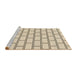 Sideview of Machine Washable Transitional Moccasin Beige Rug, wshpat3859brn