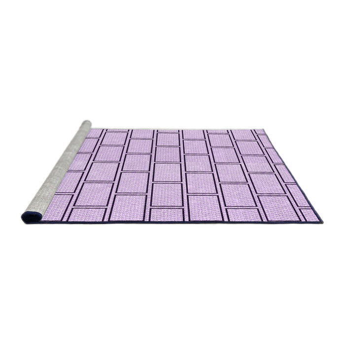 Sideview of Machine Washable Transitional Lilac Purple Rug, wshpat3859pur