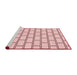 Sideview of Machine Washable Transitional Pink Rug, wshpat3859rd