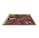 Sideview of Machine Washable Transitional Copper Brown Rug, wshpat386brn