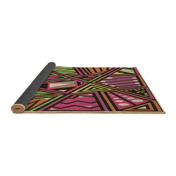 Thickness of Patterned Copper Brown Rug, pat386brn