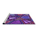 Sideview of Machine Washable Transitional Purple Rug, wshpat386pur